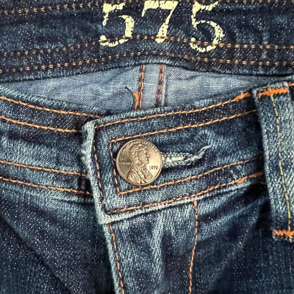575 Denim Handmade in Los Angeles Designer Bootcut Distressed Jeans Sz 24 - Picture 5 of 13